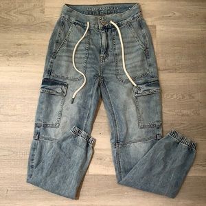 American eagle high-waisted denim jogger